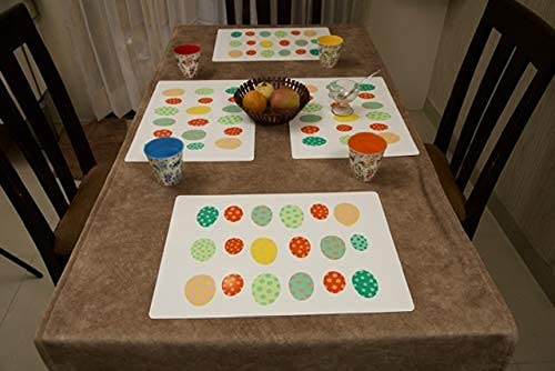 PAPERI Dining Table Placemats – Set of 6, Multi-Colored, 37 cm (15") – Stylish & Versatile Table Mats for Everyday & Special Occasions