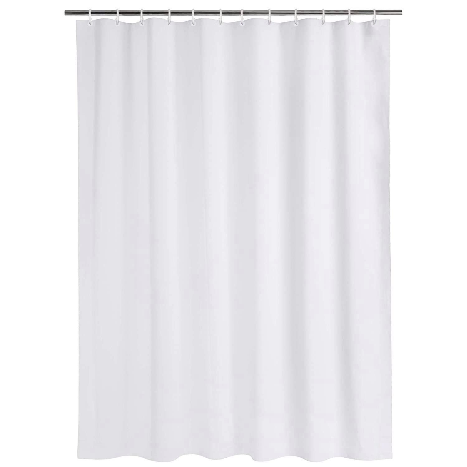 DRAPERI PEVA Bathroom Shower Curtain with Hooks – 72"x72"
